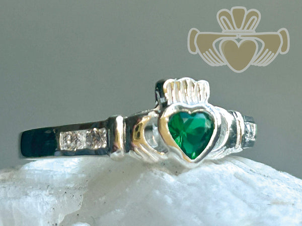 Silver Ladies Birthstone Ring - May