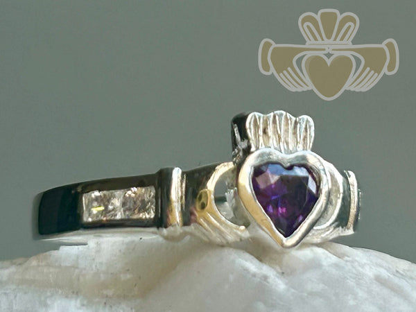 Silver Ladies Birthstone Ring - June