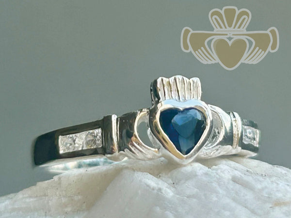 Silver Ladies Birthstone Ring - September