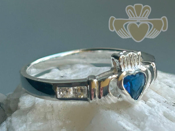 Silver Ladies Birthstone Ring - December
