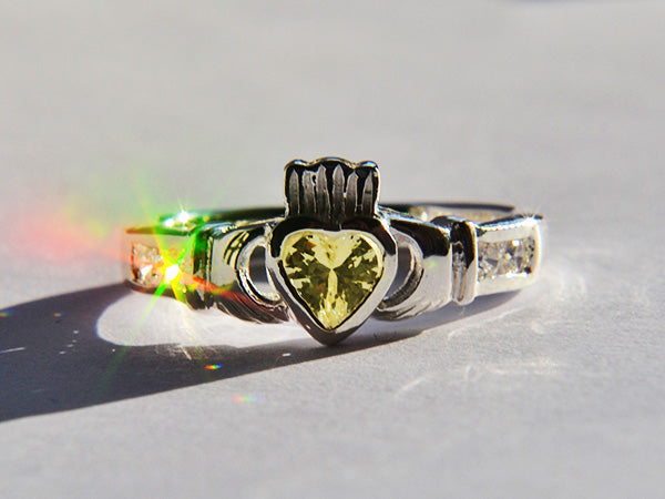 Silver Ladies Birthstone Ring - November