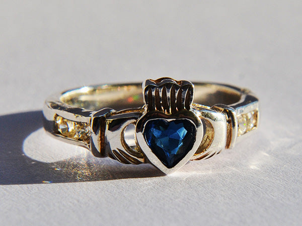 Silver Ladies Birthstone Ring - September