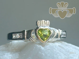 Silver Ladies Birthstone Ring - August