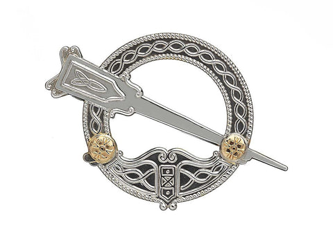 Tara Brooch Irish Gold Boss Small