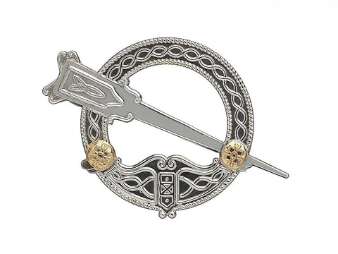 Tara Brooch Irish Gold Boss Small