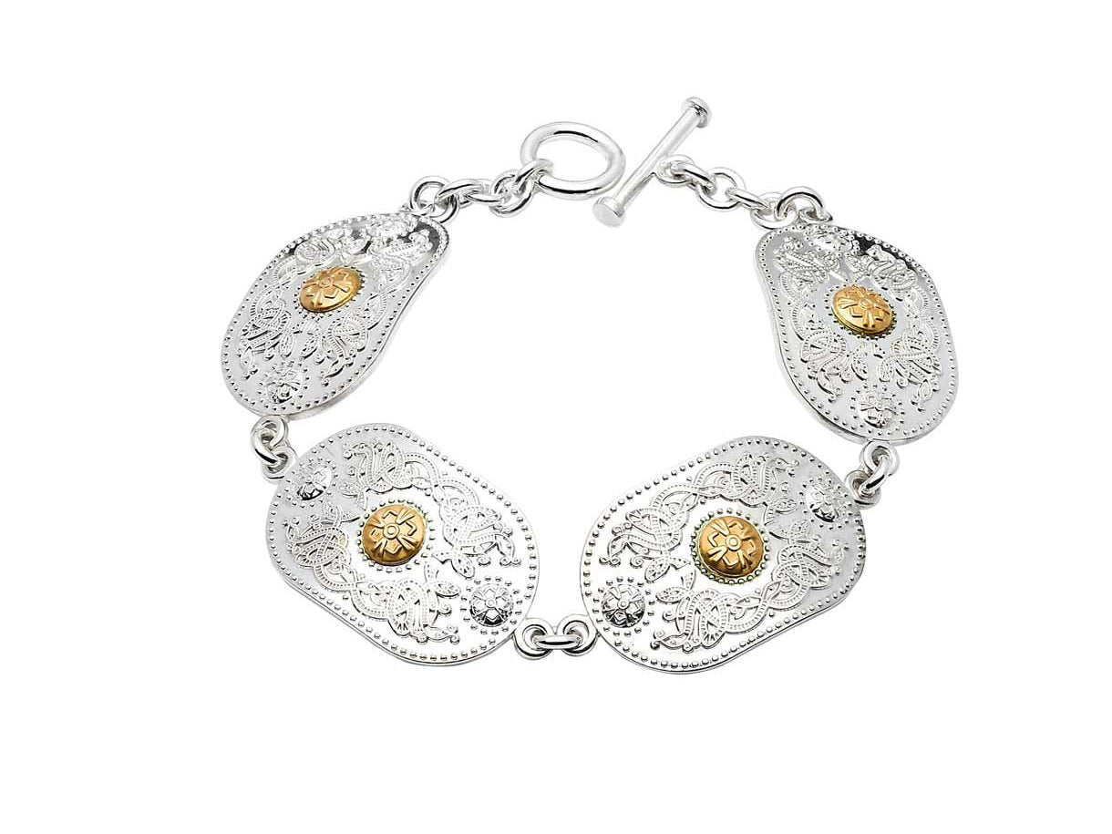 Arda Bracelet (30mm Irish Gold Bosses)