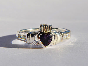Silver Ladies Birthstone Ring - June